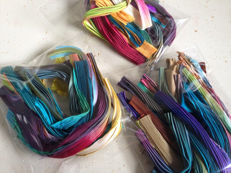 Silk Shibori Ribbon Scrap Bags — Shibori Girl Studios